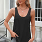 Eyelet Scoop Neck Wide Strap Tank