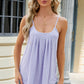 Eyelet Scoop Neck Ruched Cami