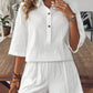 Collared Neck Half Sleeve Top and Shorts Set