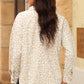 Leopard Collared Neck Long Sleeve Shirt