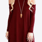 Cold-Shoulder Long Sleeve Round Neck Dress