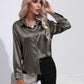 Collared Neck Buttoned Long Sleeve Shirt