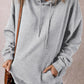 Drawstring Pocketed Long Sleeve Hoodie