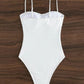 Sweetheart Neck Spaghetti Strap One-Piece Swimwear