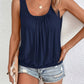 Full Size Ruched Scoop Neck Tank