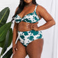 Marina West Swim Take A Dip Twist High-Rise Bikini in Forest