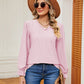 V-Neck Flounce Sleeve Blouse