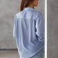 Lovelet Striped Collared Neck Shirt with Pocket