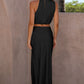 Cropped Turtle Neck Tank Top and Maxi Skirt Set