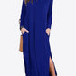 Split Long Sleeve V-Neck Maxi Dress