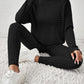 Ribbed Turtleneck Top and Pants Set