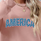 AMERICA Round Neck Dropped Shoulder Sweatshirt