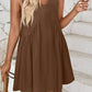 Plunge Wide Strap Mini Tank Dress