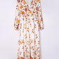 Floral V-Neck Long Sleeve Maxi Dress