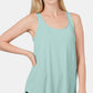 Zenana Round Neck Curved Hem Tank