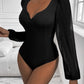 Perfee Sweetheart Neck Long Sleeve Bodysuit