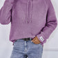 Drawstring Long Sleeve Hooded Sweater