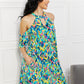 Sew In Love Full Size Perfect Paradise Printed Cold-Shoulder Dress