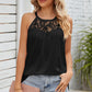 Lace Detail Round Neck Sleeveless Top