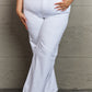 RISEN Raelene Full Size High Waist Wide Leg Jeans in White