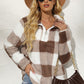 Shiny Plaid Half Zip Long Sleeve Sweatshirt