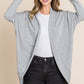 BOMBOM Open Front Long Sleeve Cocoon Cardigan