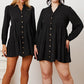 Ruffled Button Up Long Sleeve Tiered Shirt