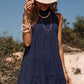 Tie Back Sleeveless Tiered Dress