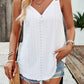 Devine Eyelet V-Neck Double Strap Cami