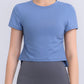 Round Neck Short Sleeve Active Top