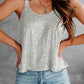 Sequin Scoop Neck Tank