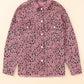 Leopard Raw Hem Button Up Denim Jacket