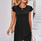 Flutter Sleeve Tulip Hem Dress