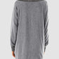 V-Neck Long Sleeve Sweatshirt with Pockets