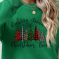 Christmas Tree Graphic Round Neck Sweatshirt