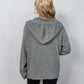 Button-Down Long Sleeve Hooded Sweater