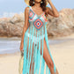 Fringe Spaghetti Strap Cover-Up