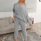 Dolman Sleeve Sweater and Knit Pants Set