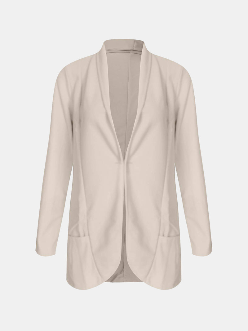 Collared Neck Long Sleeve Blazer