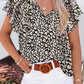 Floral V-Neck Flutter Sleeve Blouse