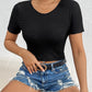 Honey Backless Round Neck Short Sleeve T-Shirt