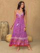 Tassel Floral Print Cami Dress Heliotrope Purple