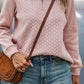 Texture Half Zip Long Sleeve Sweatshirt