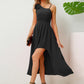 Bow Asymmetrical Neck Sleeveless Dress