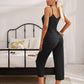 V-Neck Lace Trim Slit Cami and Pants Pajama Set